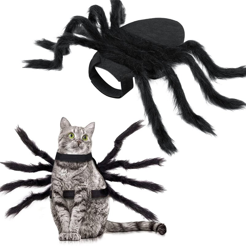 Yafeite Halloween Spider Costume for Dog Cat, Halloween Pet Costume Halloween Decorations, Spider Decor Halloween Party Supply, Spider Cosplay Costumes with Adjustable Velcro for Small Medium Dogs and Cats - Image 1
